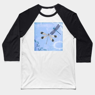 Dragonfly Cute Blue,Teal Floral Dragonflies & Butterflies  Hippie BOHO Style Dragonflies Nature Gift Products Baseball T-Shirt